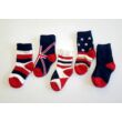 5 pár zokni - amerika, britt zászlós, csíkos mintával - 5 pár/csomag