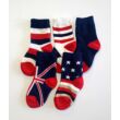 5 pár zokni - amerika, britt zászlós, csíkos mintával - 5 pár/csomag