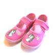 Richter vászoncipő (benti cipő) lányoknak - Unikornis mintával - pink