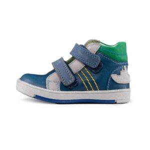 20-26 LINEA fiú cipő - hajó mintával - kék/zöld