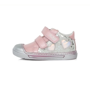 22-es PONTE20 szupinált cipő lányoknak - Pink-ezüst, szivecskés